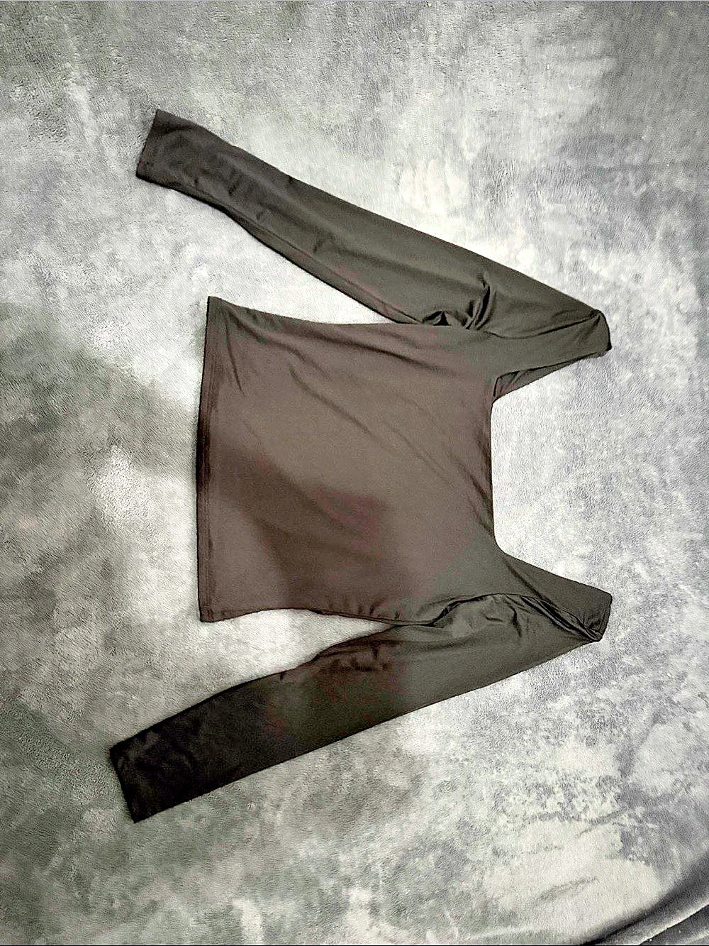 The Workshop- Square Neck Long Sleeve Top Black